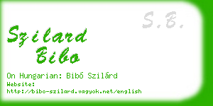 szilard bibo business card