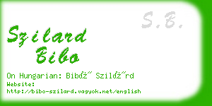 szilard bibo business card